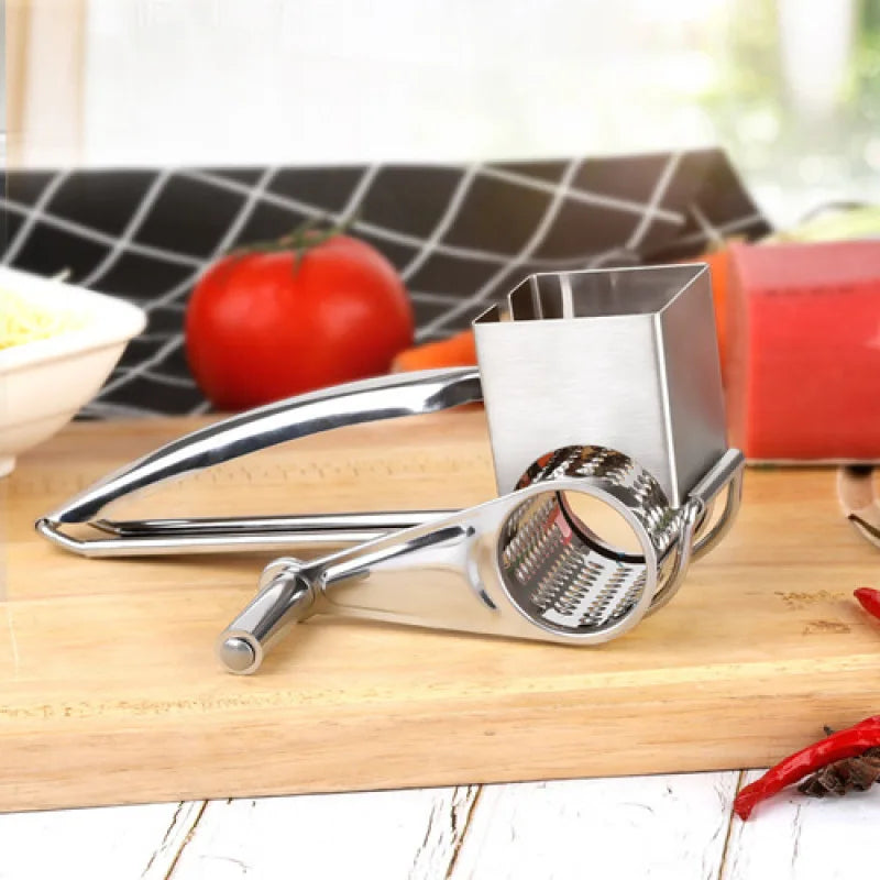 Hand Rotary Cheese Grater Set Stainless Steel