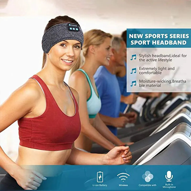 Wireless Bluetooth Headset Sports Headband Over the Ear