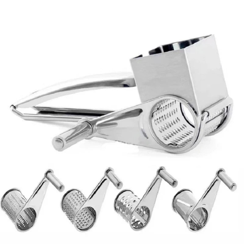 Hand Rotary Cheese Grater Set Stainless Steel