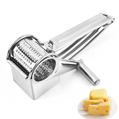 Hand Rotary Cheese Grater Set Stainless Steel