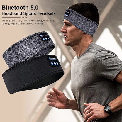 Wireless Bluetooth Headset Sports Headband Over the Ear