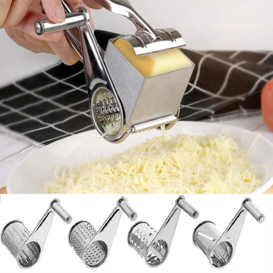 Hand Rotary Cheese Grater Set Stainless Steel