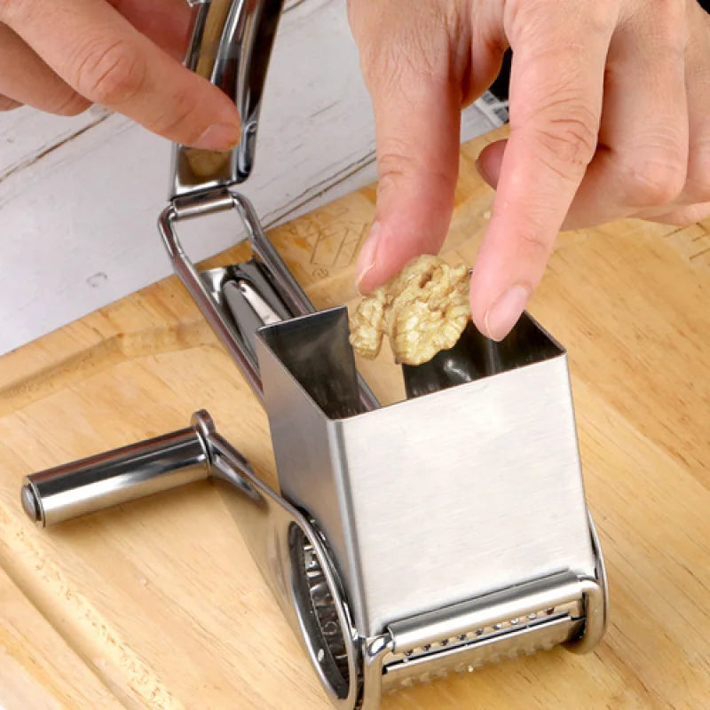 Hand Rotary Cheese Grater Set Stainless Steel